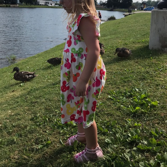 Mickey/Minnie Fruit Flutter Pearl Dress - Picture 4 of 4